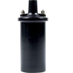 BluePrint Engines IGNITION COIL, CANISTER ROUND OIL-FILLED, 45K VOLT, FEMALE SOCKET, INCLUDING MOUNTING KIT, BLACK BPP82021BK