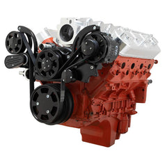 BluePrint Engines LS FRONT ACCESSORY DRIVE, FULL SERPENTINE W/ ALT, AC, WP, BRACKETS, BOLTS BPPLSFDACBK