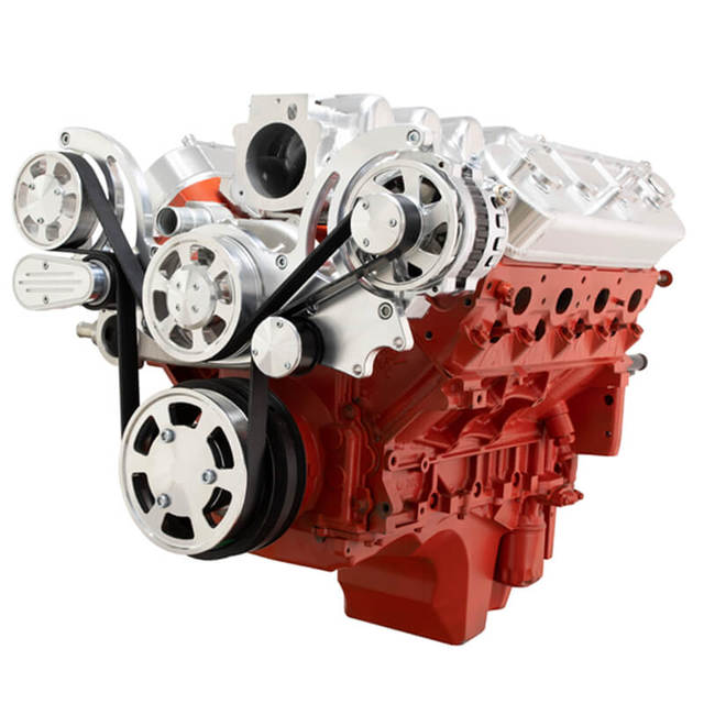 BluePrint Engines LS FRONT ACCESSORY DRIVE, FULL SERPENTINE W/ ALT, AC, WP, BRACKETS, BOLTS BPPLSFDAC