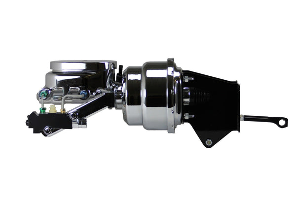 LEED Brakes C7FB2 7 in Dual Power Booster , 1 in Bore, side valve, disc/disc (Chrome)