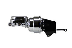 LEED Brakes C7FB4 7 in Dual Power Booster , 1 in Bore, side valve, disc/disc (Chrome)