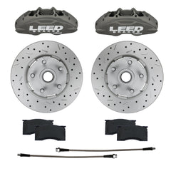 LEED Brakes Front Disc Brake Upgrade Kit with Drilled and Slotted Rotors and Anodized Calipers CC0005RKX