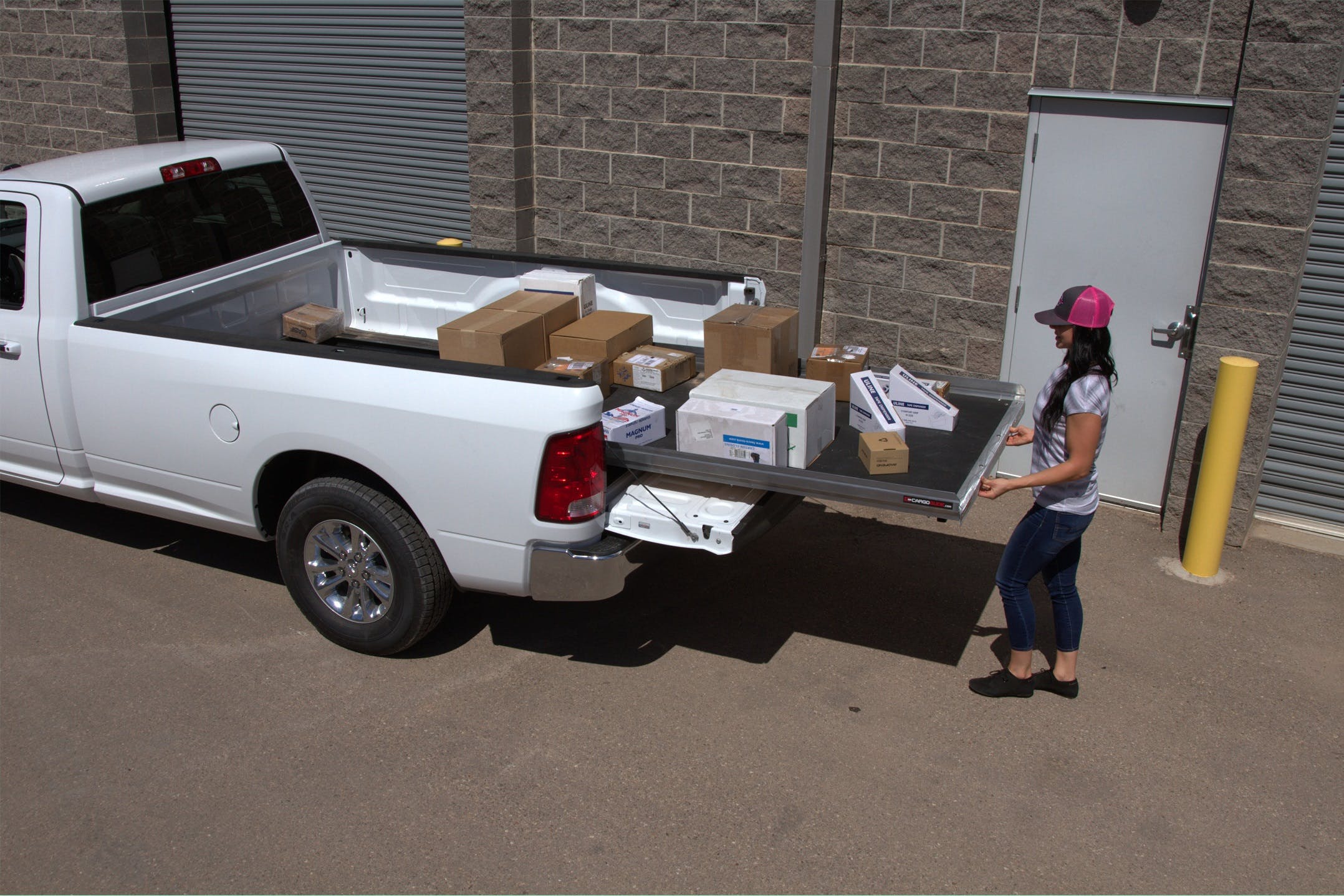 DECKED CG1000-9548 Slide Out Cargo Tray, 1000 lb capacity, 65% Ext, 6 bearings, Alum Tie-Down Rails