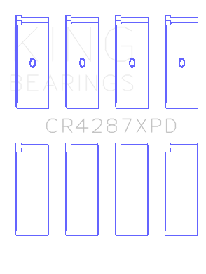 King Engine Bearings Inc CR4287XPD CONNECTING ROD BEARING SET For HONDA B18C1, B18C5, 16V