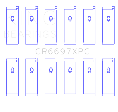 King Engine Bearings Inc CR6697XPC CONNECTING ROD BEARING SET For NISSAN RB25DET, RB26DETT, 24V