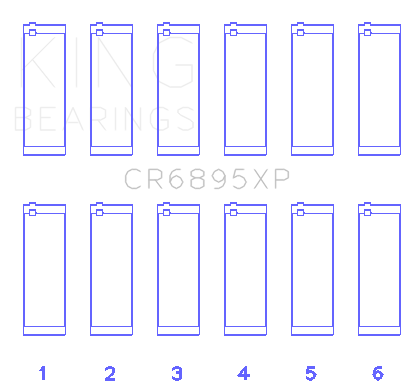 King Engine Bearings Inc CR6895XP STDX CONNECTING ROD BEARING SET For FORD ECOBOOST 3.5L V6