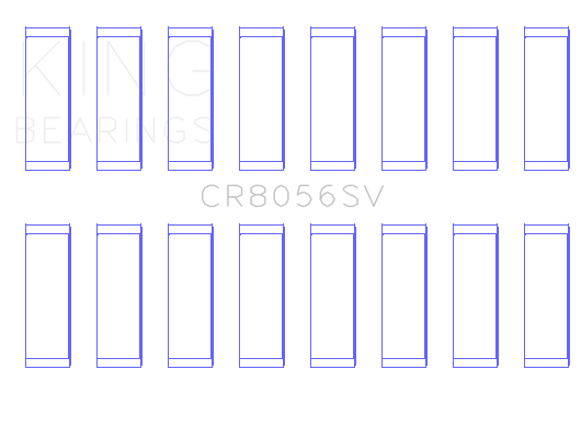 King Engine Bearings Inc CR8056SV0.5 CONNECTING ROD BEARING SET For FORD 6.7 POWER STROKE V8 DIESEL