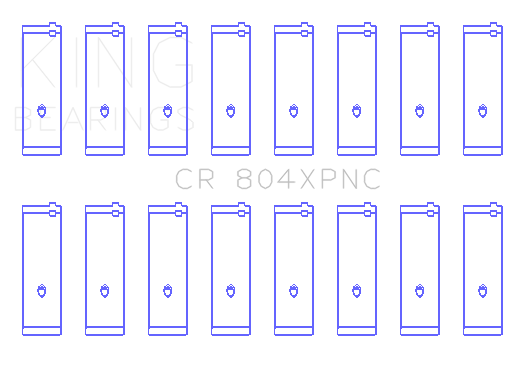 King Engine Bearings Inc CR 804XPNC STDX CONNECTING ROD BEARING SET For FORD 260CI 289CI 302 5.0L WINDSOR