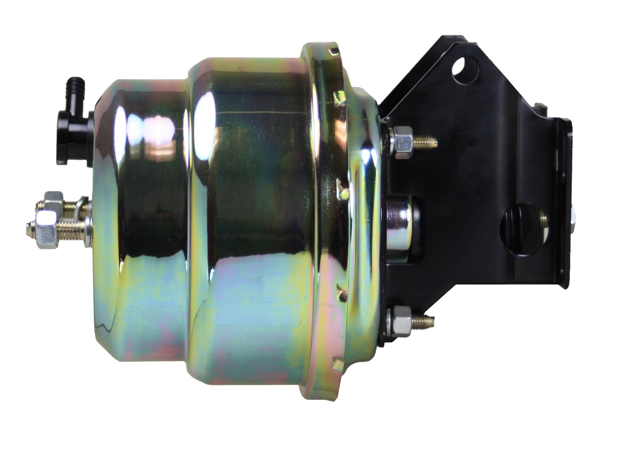 LEED Brakes E61A1 7 in Dual Power Booster , 1-1/8in Bore, side valve, disc/drum (Zinc)