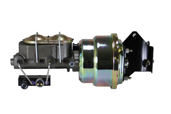 LEED Brakes E61F7 7 in Dual Power Booster , 1-1/8in Bore, Adj. Combo Valve (Zinc)