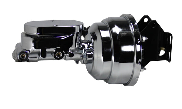 LEED Brakes E9 8 in Dual Power Booster with bracket  (Chrome)