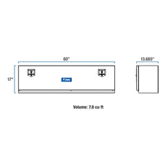 UWS EC40021 60 in. Single-Door Topside Truck Tool Box