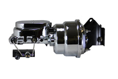 LEED Brakes ETFF7 7 in Dual Power Booster , 1 in Bore, Adj. Combo Valve (Chrome)