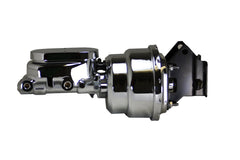 LEED Brakes ETFF7 7 in Dual Power Booster , 1 in Bore, Adj. Combo Valve (Chrome)