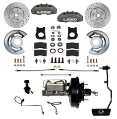 LEED Brakes MAXGRIP LITE 4 PISTON POWER DISC BRAKE CONVERSION 67-69 FORD  FC0006-3405AX