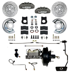 LEED Brakes Power Front Disc Brake Conversion Kit with Drilled and Slotted Rotors and Anodized Calipers FC0007-3405AX