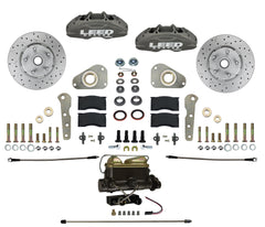 LEED Brakes Power Front Disc Brake Conversion Kit with Drilled and Slotted Rotors and Anodized Calipers FC0026-405PX