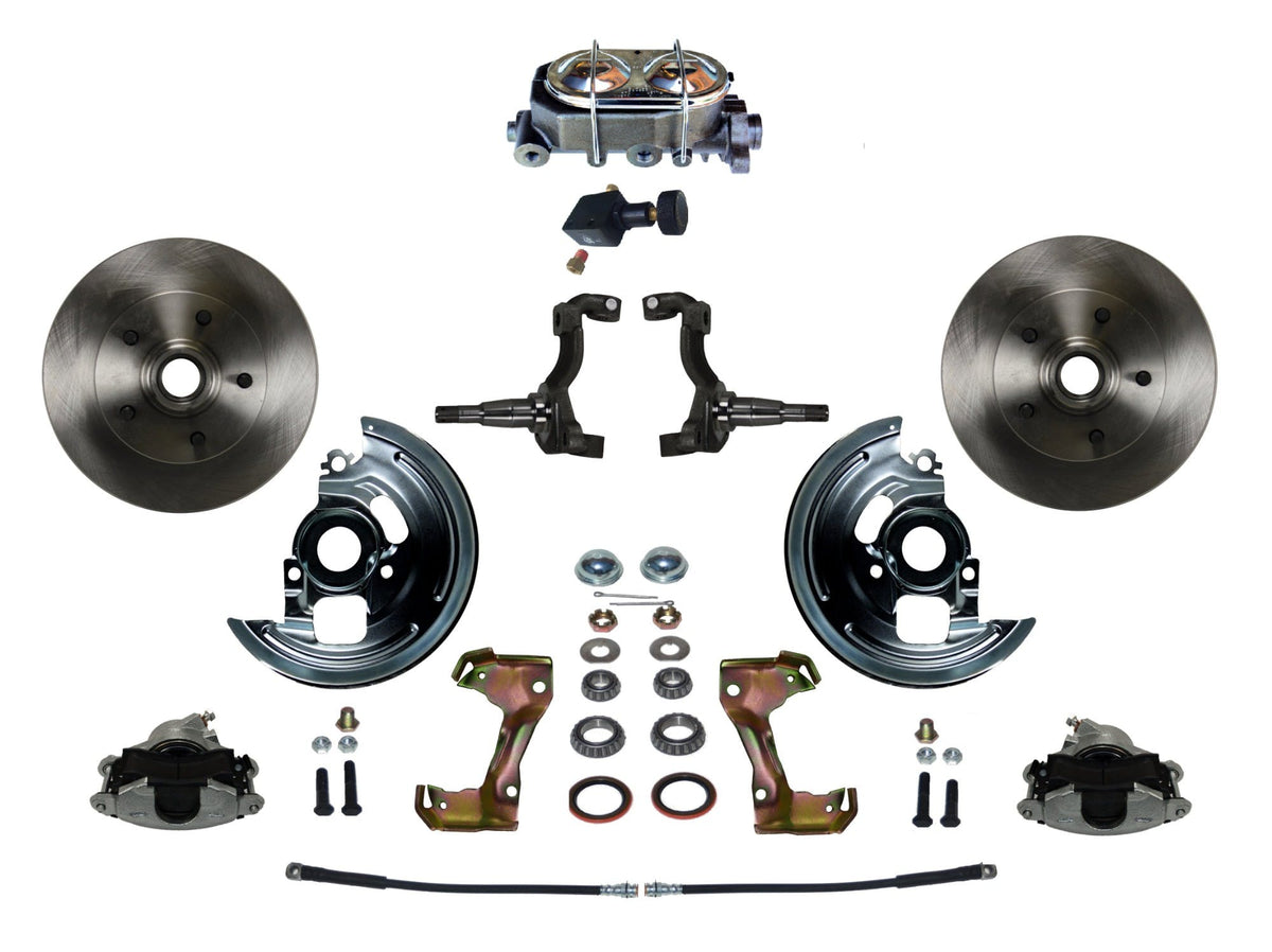 LEED Brakes FC1002-E05 Manual Front Disc Conversion Kit - Adj Valve - Chrome