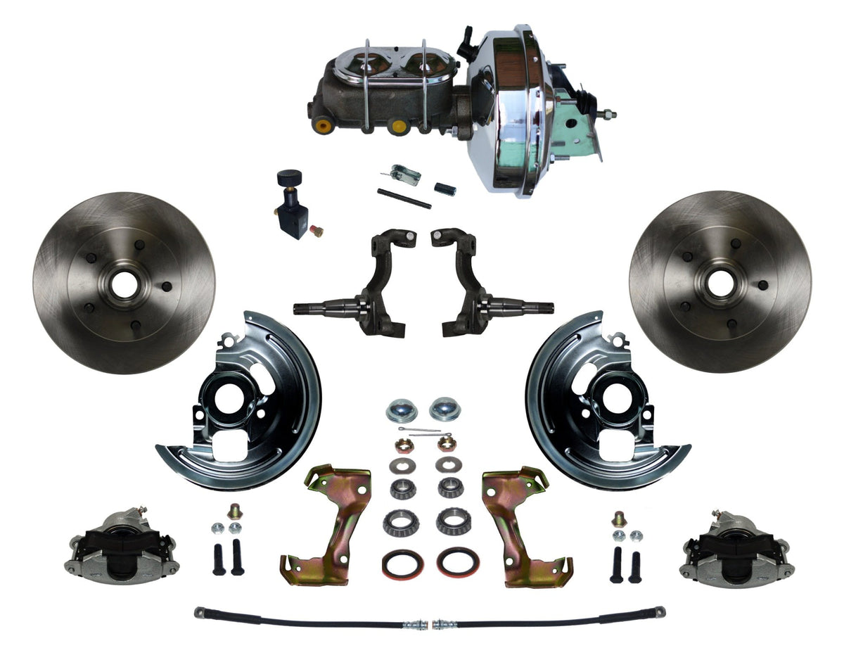 LEED Brakes FC1002-FB05 Power Front Disc Conversion Kit - Adj Valve - Chrome