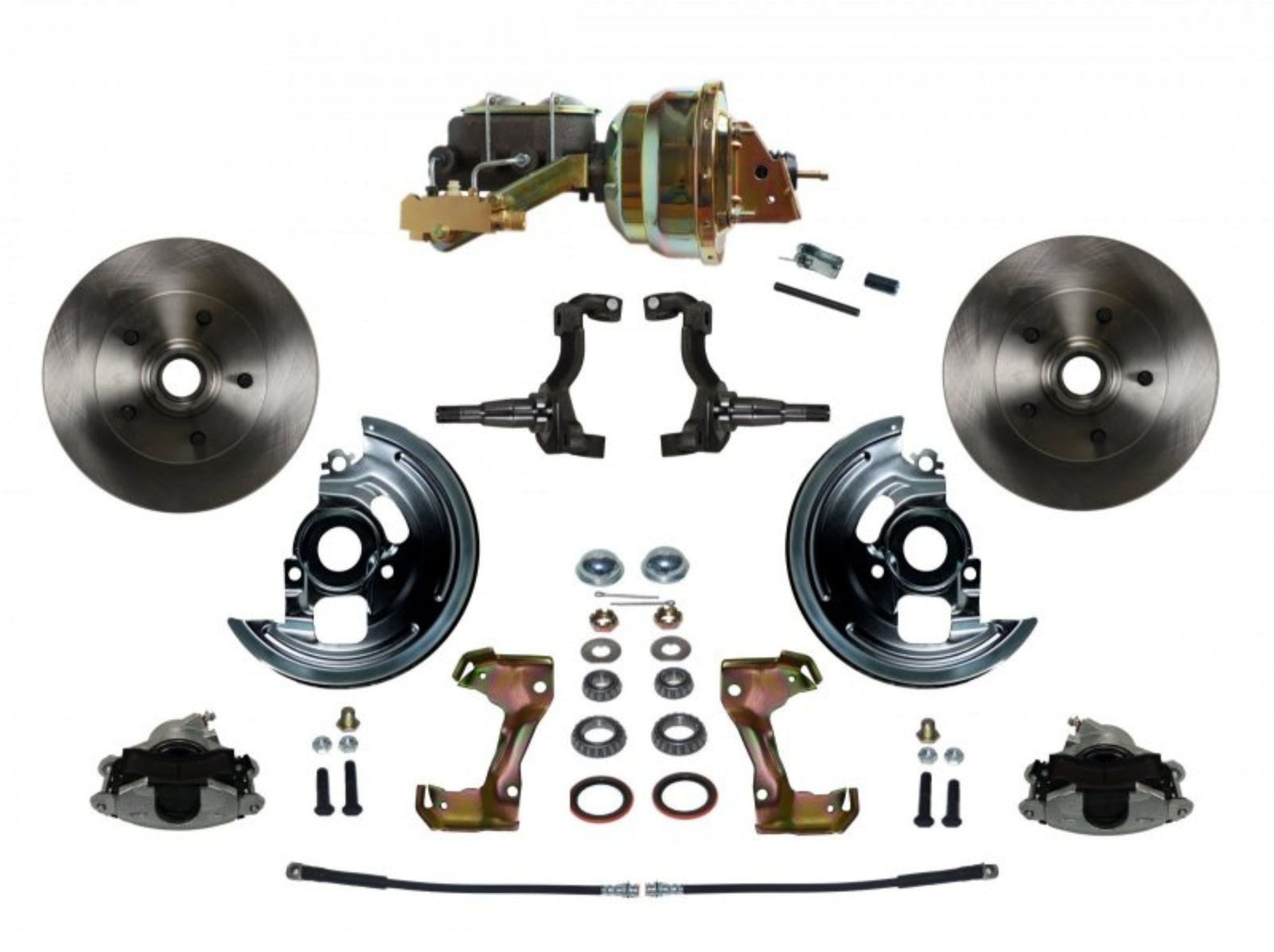 LEED Brakes FC1002-M1A1 Power Front Disc Kit - 8 in - Disc Drum - Zinc