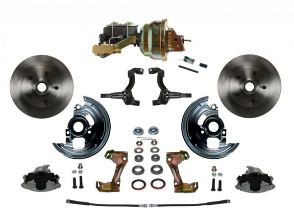 LEED Brakes FC1002-M1A1 Power Front Disc Kit - 8 in - Disc Drum - Zinc