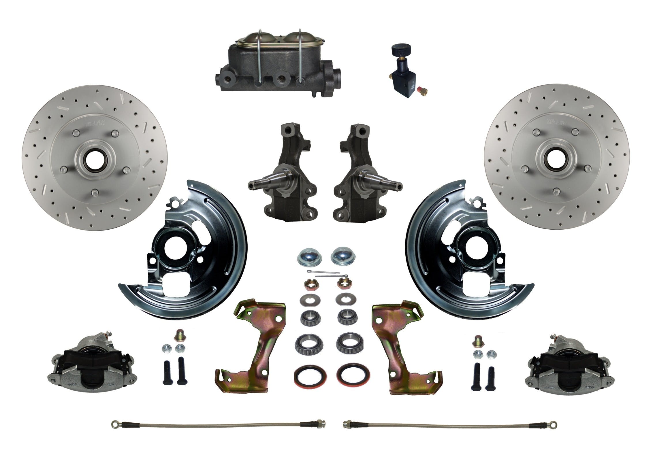 LEED Brakes FC1003-305X Manual Front Disc Conversion Kit - Adj Valve - MaxGrip XDS