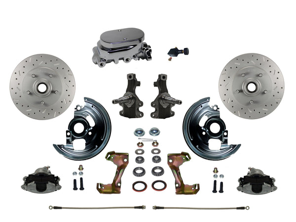 LEED Brakes FC1003-E05X Manual Front Disc Conversion Kit - Adj Valve - MaxGrip - Chrome