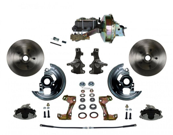 LEED Brakes FC1003-E1A1 Power Front Disc Kit - 9 in - Disc Drum - Zinc