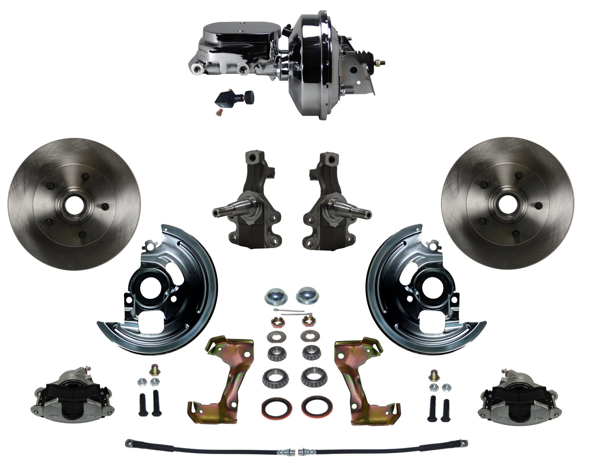 LEED Brakes FC1003-F605 Power Front Disc Kit - 9 in - Adj Valve - Chrome