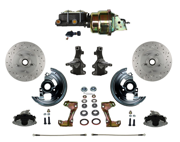 LEED Brakes FC1003-K105X Power Front Disc Kit - 7 in - Adj Valve - MaxGrip XDS - Zinc