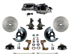 LEED Brakes FC1003-L605X Power Front Disc Kit - 7 in - Adj Valve - MaxGrip XDS - Chrome