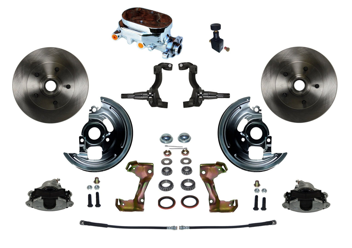 LEED Brakes FC1006-F05 Manual Front Disc Conversion Kit - Adj Valve - Chrome