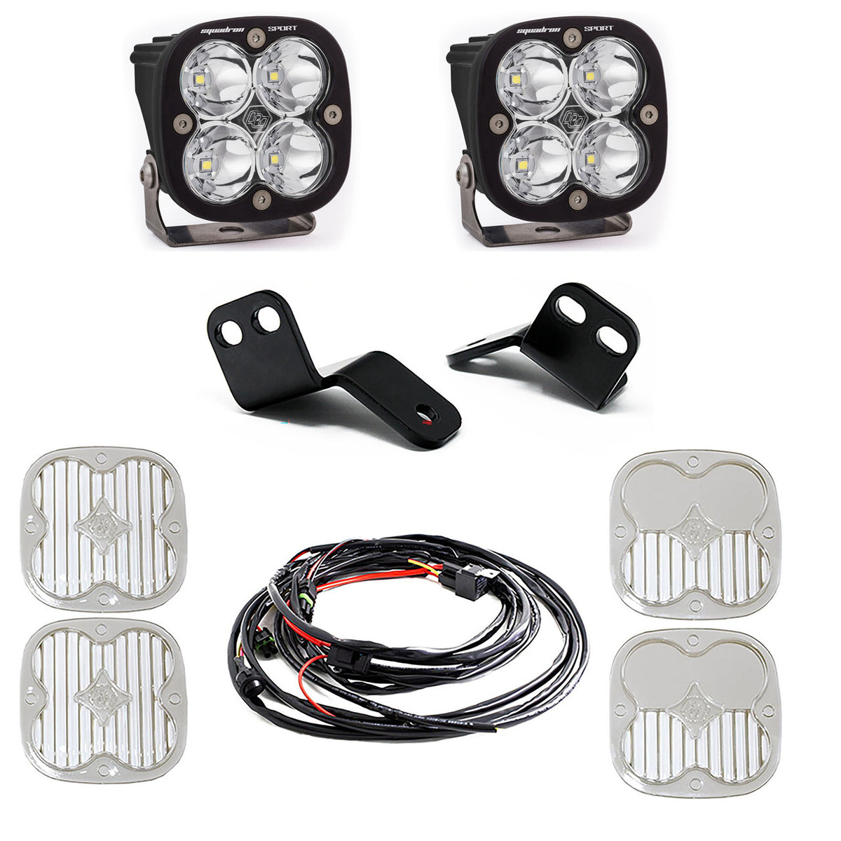 Baja Designs 447827 Squadron Sport A-Pillar Kit, Wildcat XX Driving/Combo Clear Baja Designs