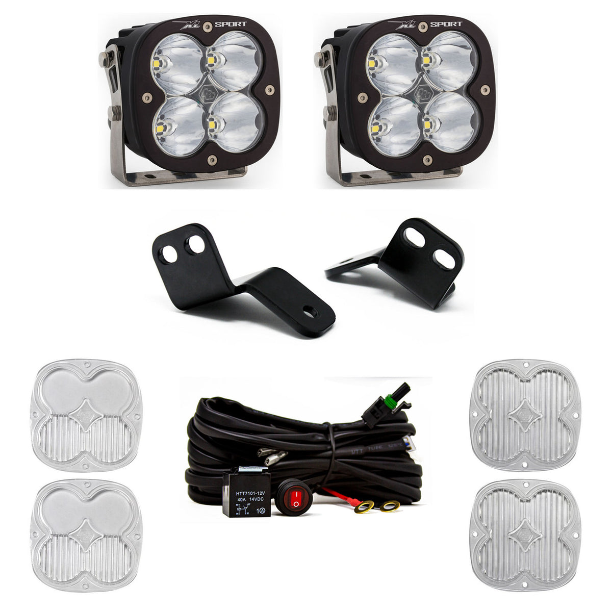Baja Designs 447829 XL Sport A-Pillar Kit, Wildcat XX Driving/Combo Clear Baja Designs