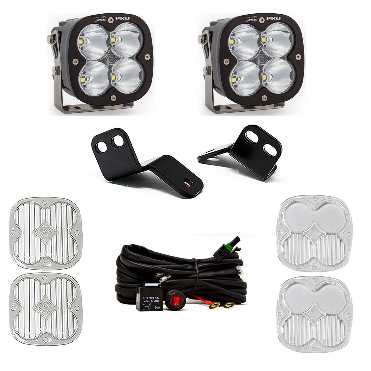 Baja Designs 447830 XL Pro A-Pillar Kit, Wildcat XX Driving/Combo Clear Baja Designs