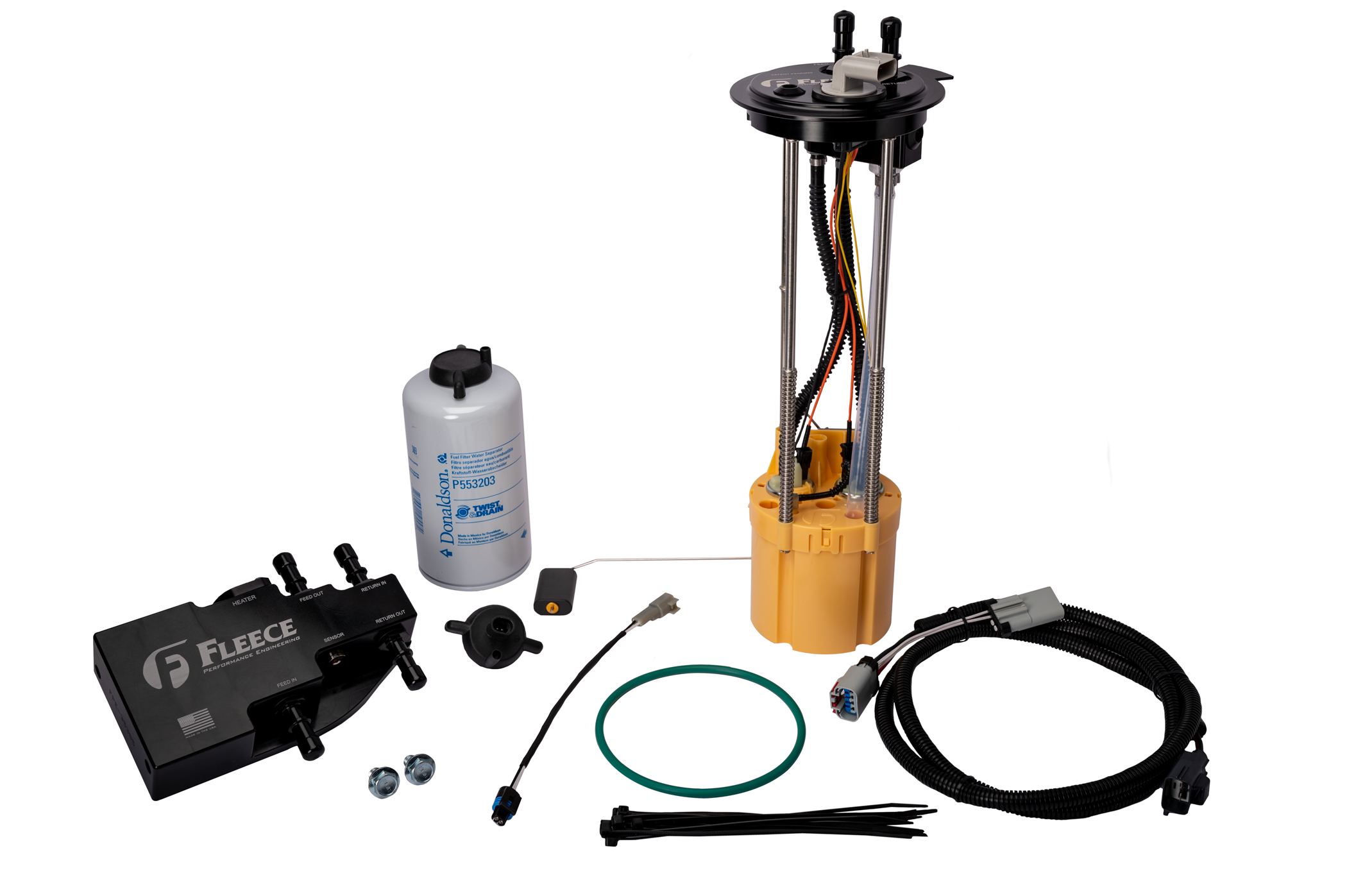 Fleece Performance PowerFlo Lift Pump and Fuel System Upgrade kit for 2011-2016 Ford Powerstroke (Long Bed) FPE-PF-FMC-1116-LB