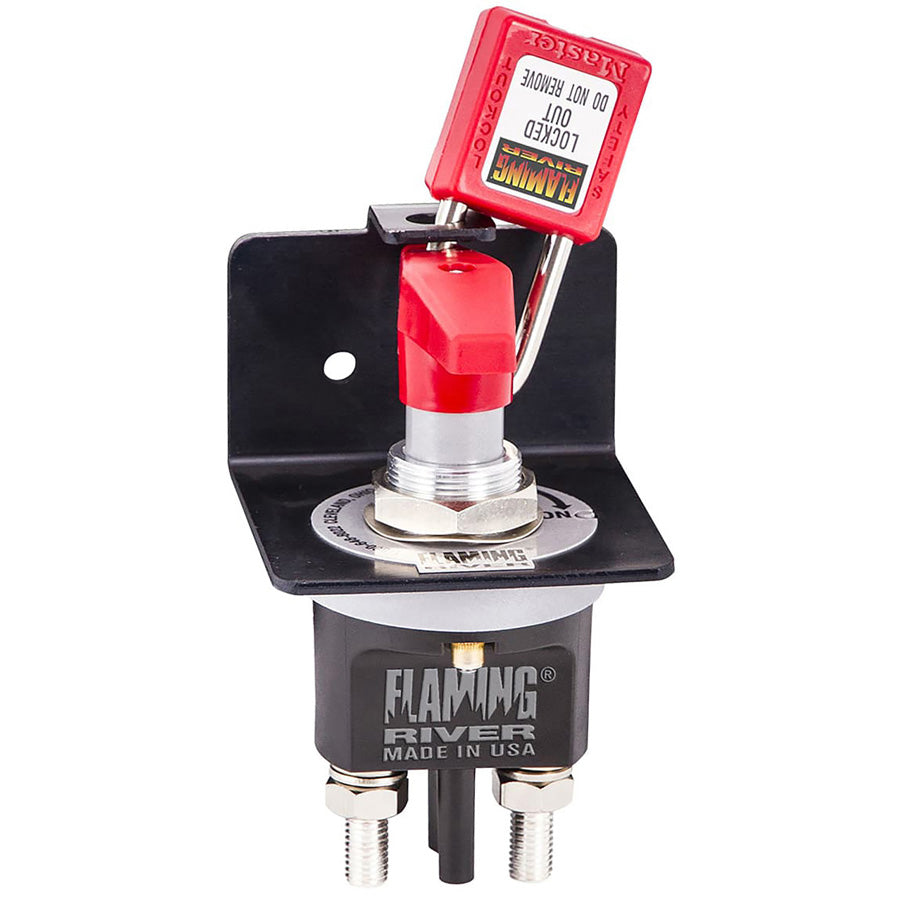 Flaming River FR1046 Matrix Battery Disconnect with Dual Pole Lock-Out and Silver Plated Pads