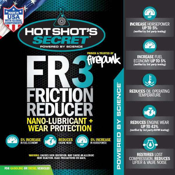 Hot Shots Secret FR3 FRICTION REDUCER Nano Lubricant - 64 OZ HSSFR364Z