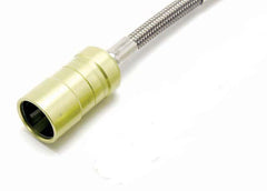 McLeod 139203-23 Stainless Steel Braided Line: Quick Disconnect Female End To -4 AN: 23 in.