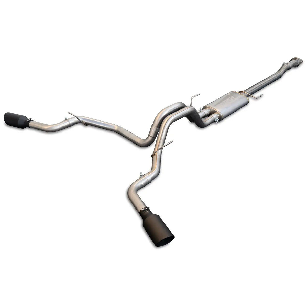 PPE Diesel Exhaust Cat Back Ford F150 (2015-2022) Raw Tube Black Tips 317040020