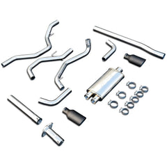 PPE Diesel Exhaust Cat Back Ford F150 (2015-2022) Polished Tube Black Tips 317043020