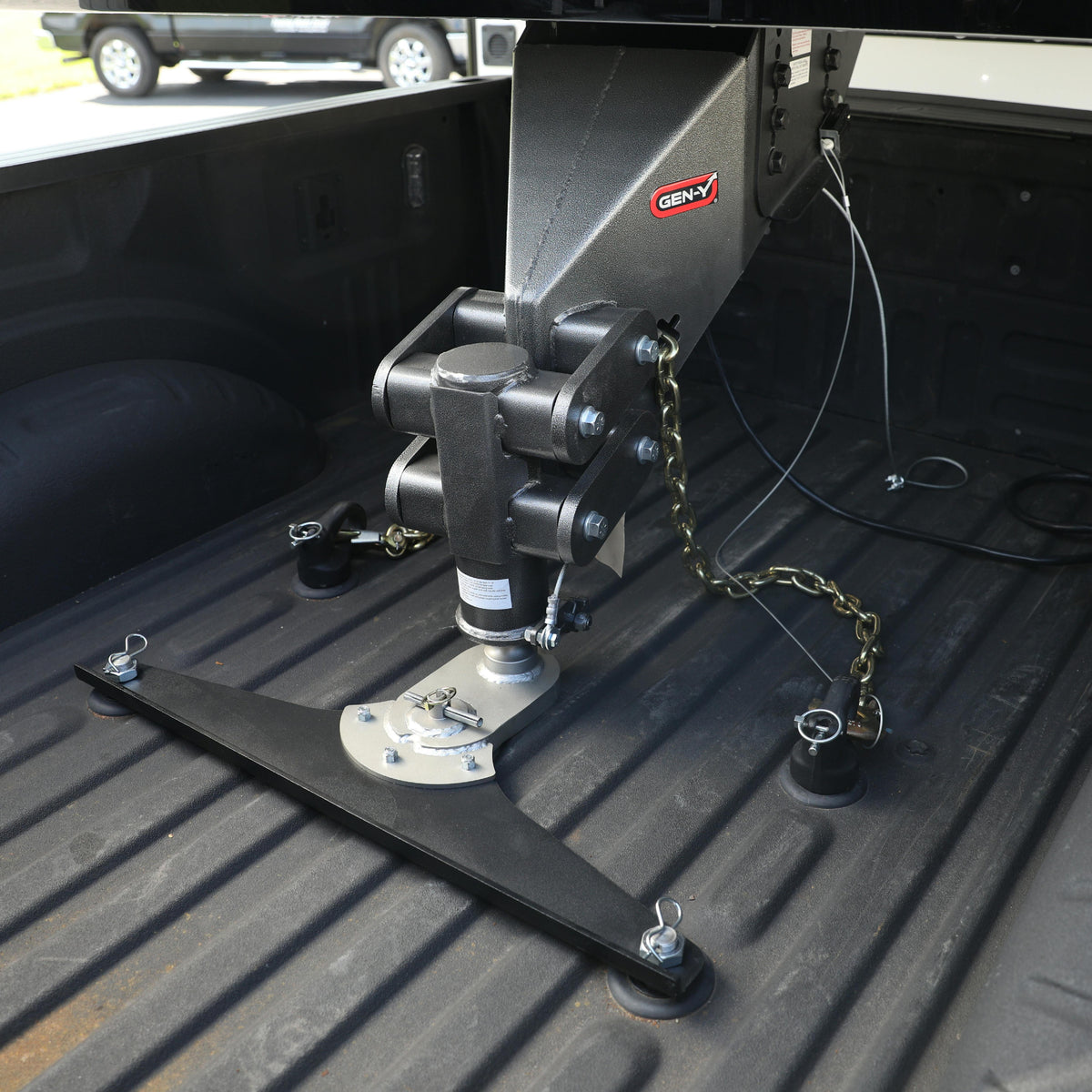 DISCONTINUED - GEN-Y Hitch GH-21007 GoosePuck 5in offset ball-puck mount for GM Short Bed 2020 to current 25K Towing