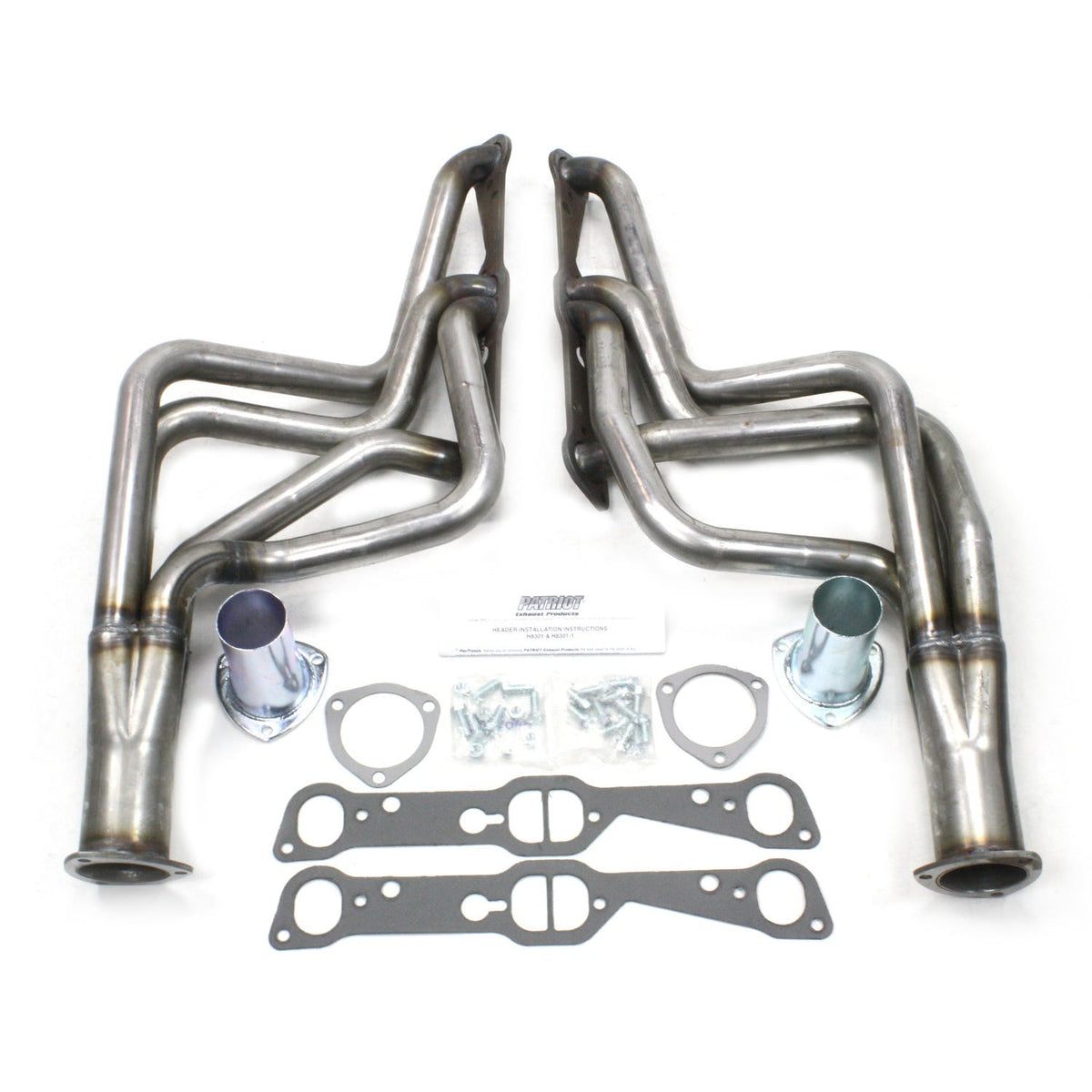 Patriot Exhaust H8301 64-79 Pontiac 326-455 Long Tube Raw