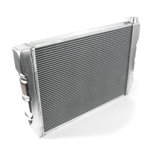 Top Street Performance HC6017 Aluminum Radiator, Ford, 28 inch x 19 inch x 2-1/4 inch, 1-1/2 inch Top Inlet, 1-3/4 inch Bottom Outlet