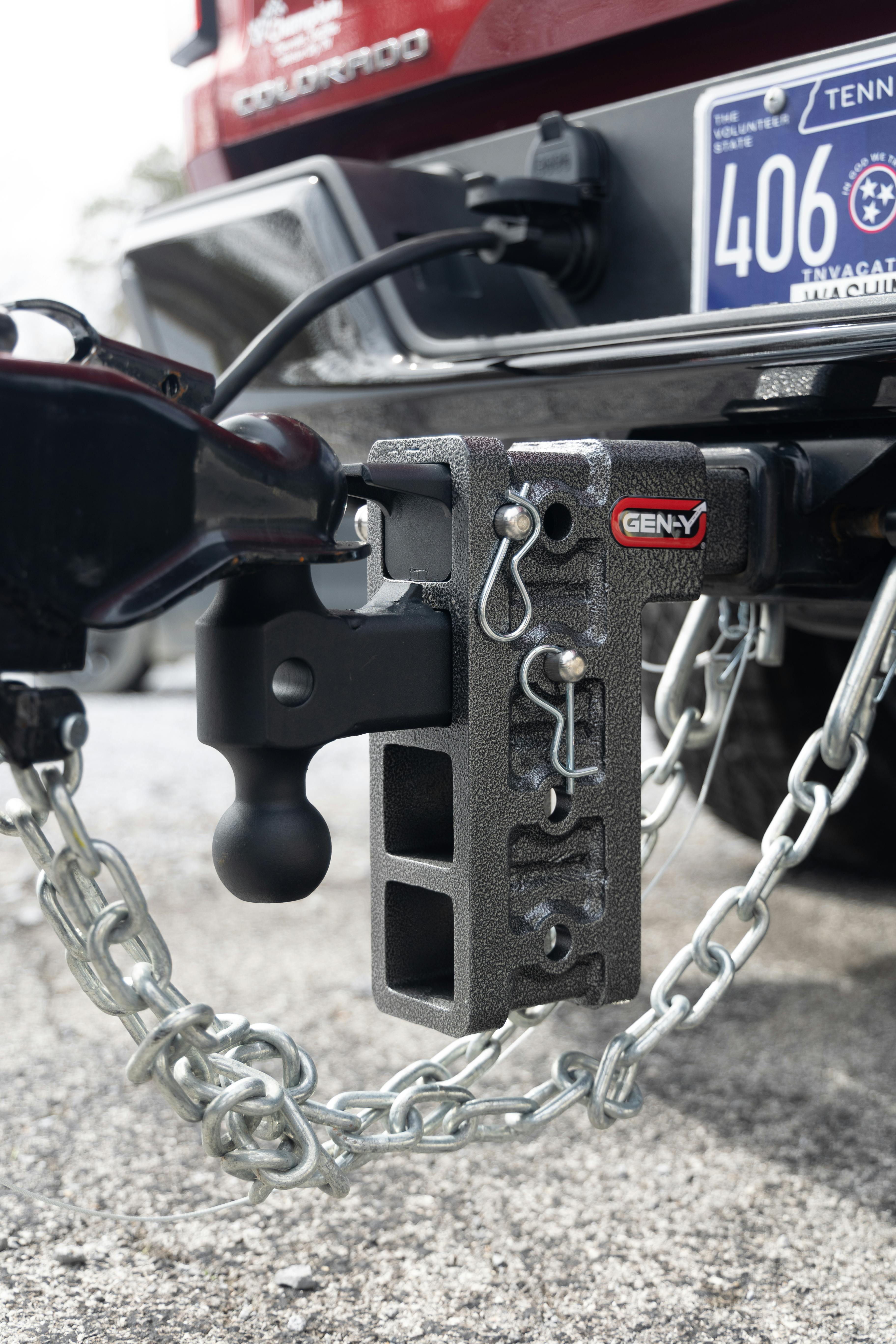 GEN-Y Hitch GH-524 Mega-Duty 2in Shank 7.5in Drop 2K TW 16K Hitch and GH-051 Dual-Ball and GH-032