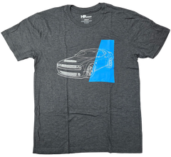 HP Tuners Dodge Challenger T-Shirt – Grey Poly-Cotton-Rayon Blend