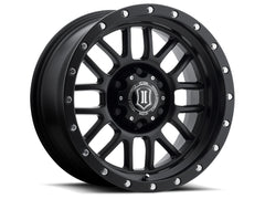 ICON Alloys 1217857347SB Alpha Satin Black - 17 X 8.5 / 5 X 5 / 0mm / 4.75 bs