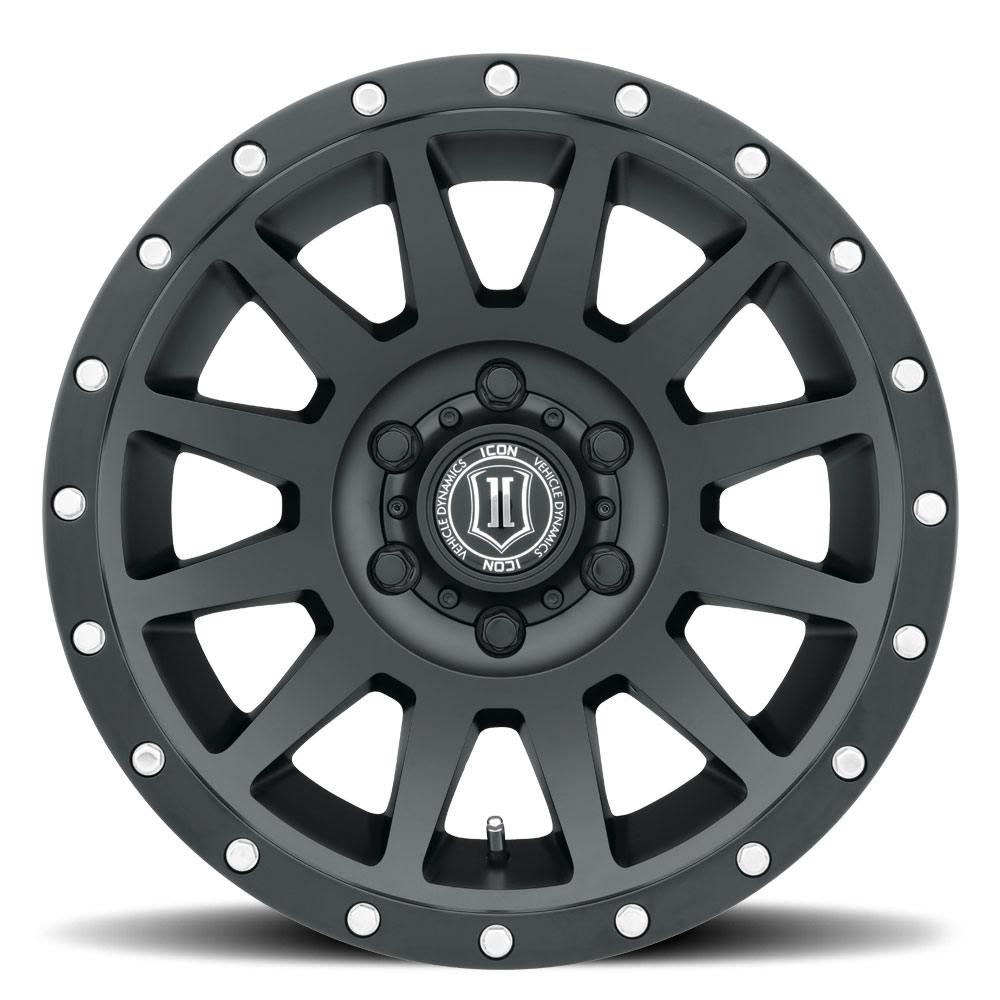ICON Alloys 2018908350SB Compression Satin Black - 18 X 9 / 6 X 5.5 / 0 mm / 5 bs