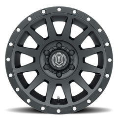 ICON Alloys 2018908350SB Compression Satin Black - 18 X 9 / 6 X 5.5 / 0 mm / 5 bs