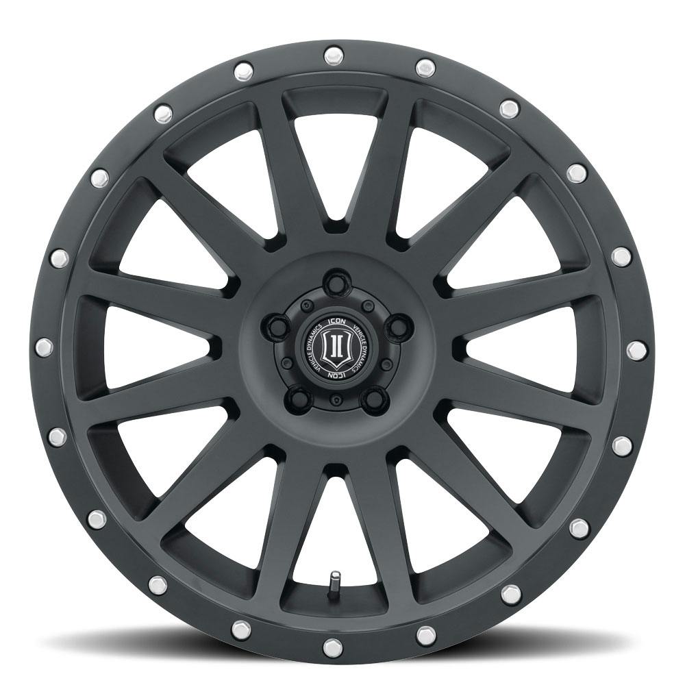 ICON Alloys 2020107350SB Compression Satin Black - 20 X 10 / 5 X 5 / -12mm / 5 bs
